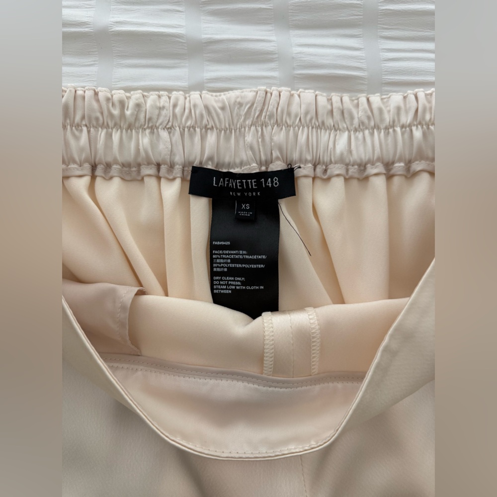 Lafayette 148 Cream Silk pants